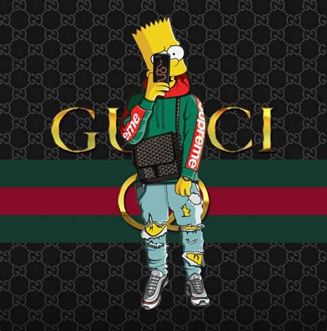 bart simpson wearing supreme gucci jordans the s|bart simpson nike sb dunks.